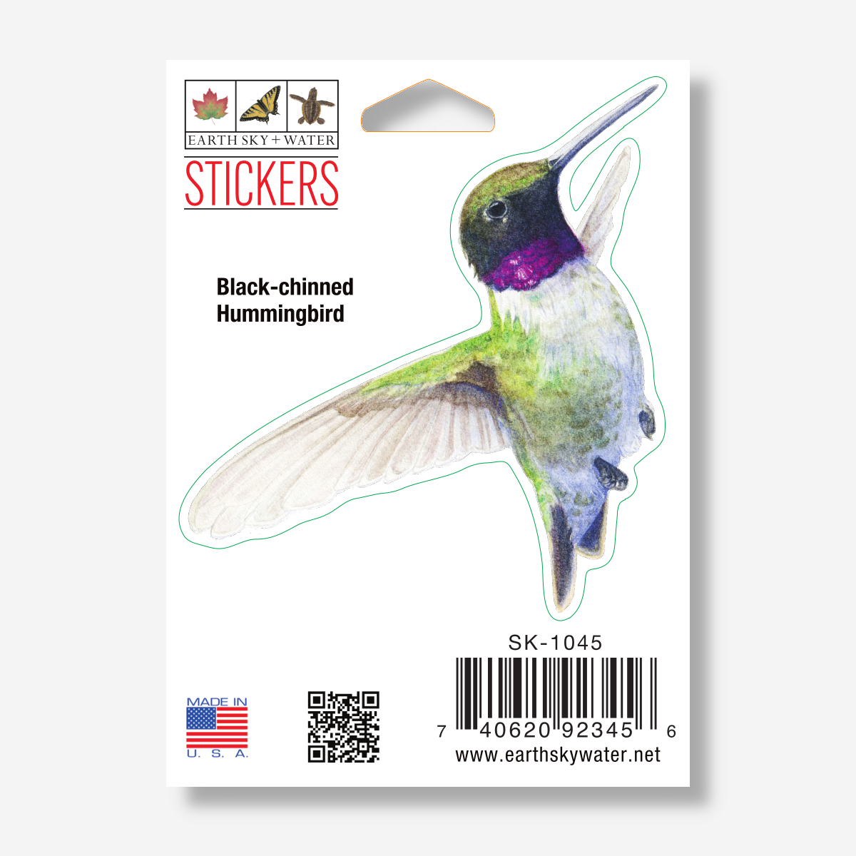 Sticker - Black-Chinned Hummingbird Nature Sticker, 2.5" x 3.5"