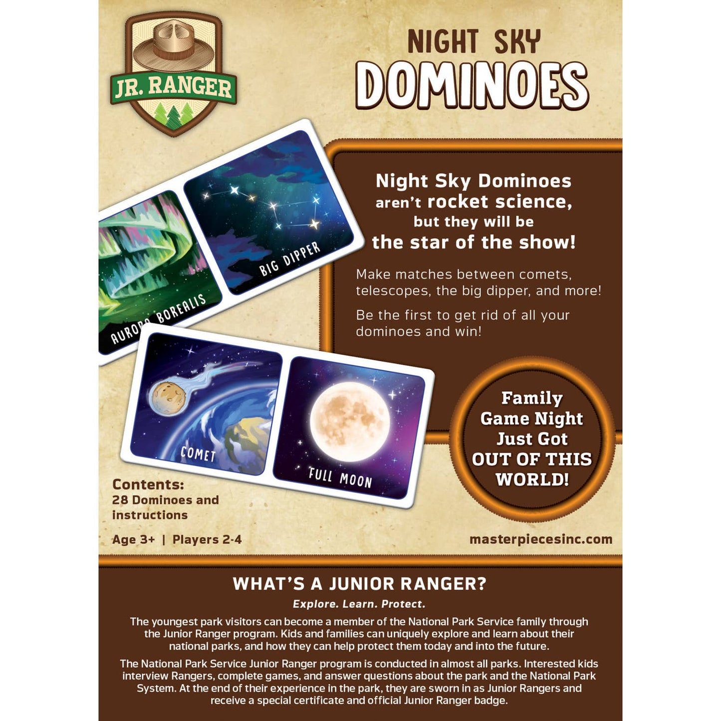 Kid Games - Junior Ranger -  Night Sky Picture Dominoes