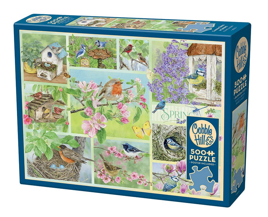 Puzzle - Garden Birds in Spring (500-Piece)