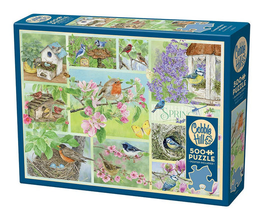 Puzzle - Garden Birds in Spring (500-Piece)
