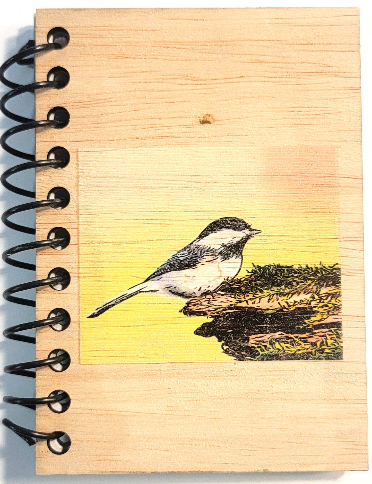 Tikal Wood Notebook - Chickadee