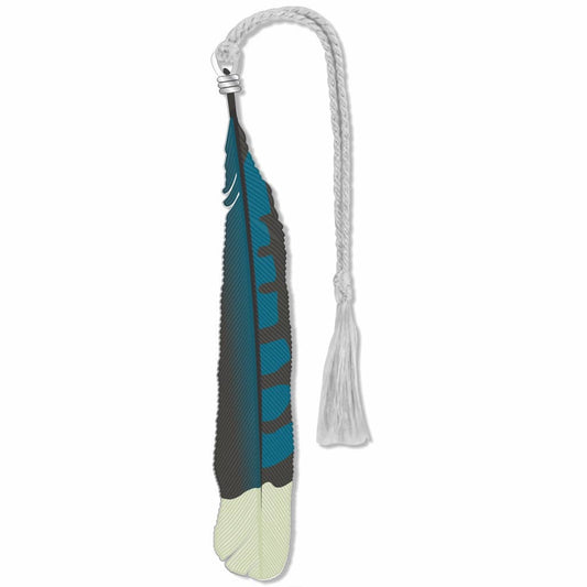 Bookmark - Blue Jay Feather Metal Bookmark