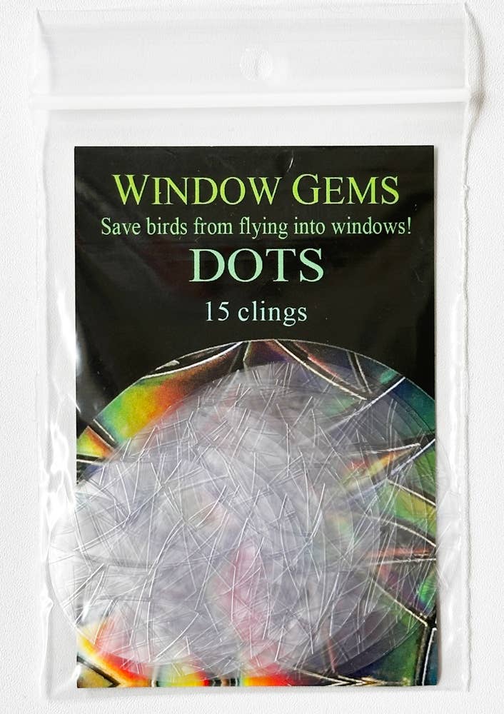Window Gems - Dots - Window Clings Bird Strike Prevention Decals