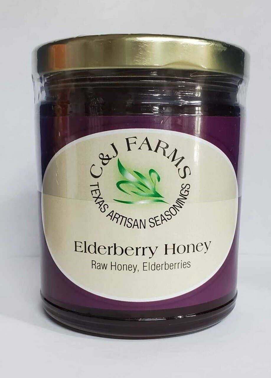 C&J Farms Honey - Elderberry Raw & Infused Honey (11 oz)