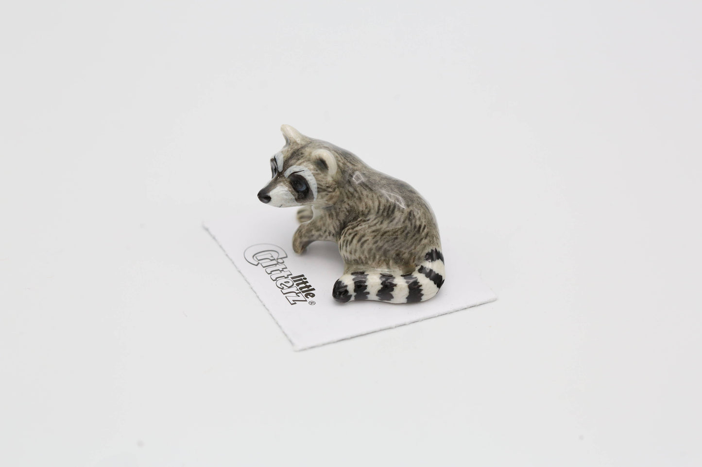 Little Critterz Porcelain Miniature - "Bandit" Raccoon