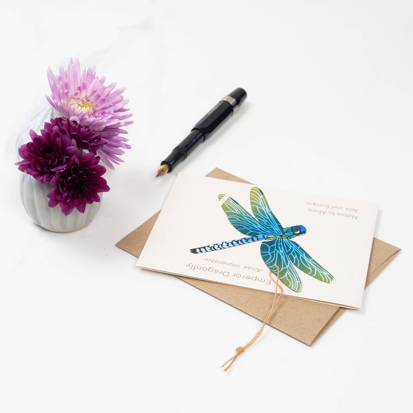 Greeting Card  - Dragonfly Ornament + Notecard