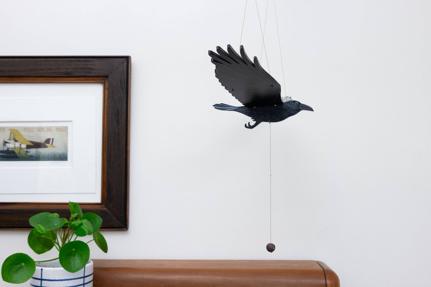 Flying Bird Mobile - Raven Crow