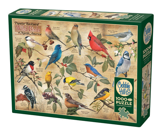 Puzzle - Popular Backyard Wild Birds of North America (1000-Piece)