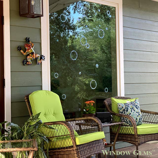 Window Gems - Rings & Circles - Window Clings Bird Strike Prevention Decals