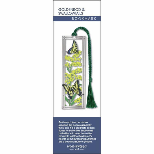 Bookmark - Goldenrod & Swallowtails Metal Bookmark