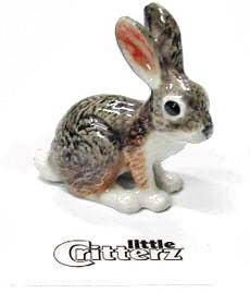 Little Critterz Porcelain Miniature - "Bounder" Jackrabbit