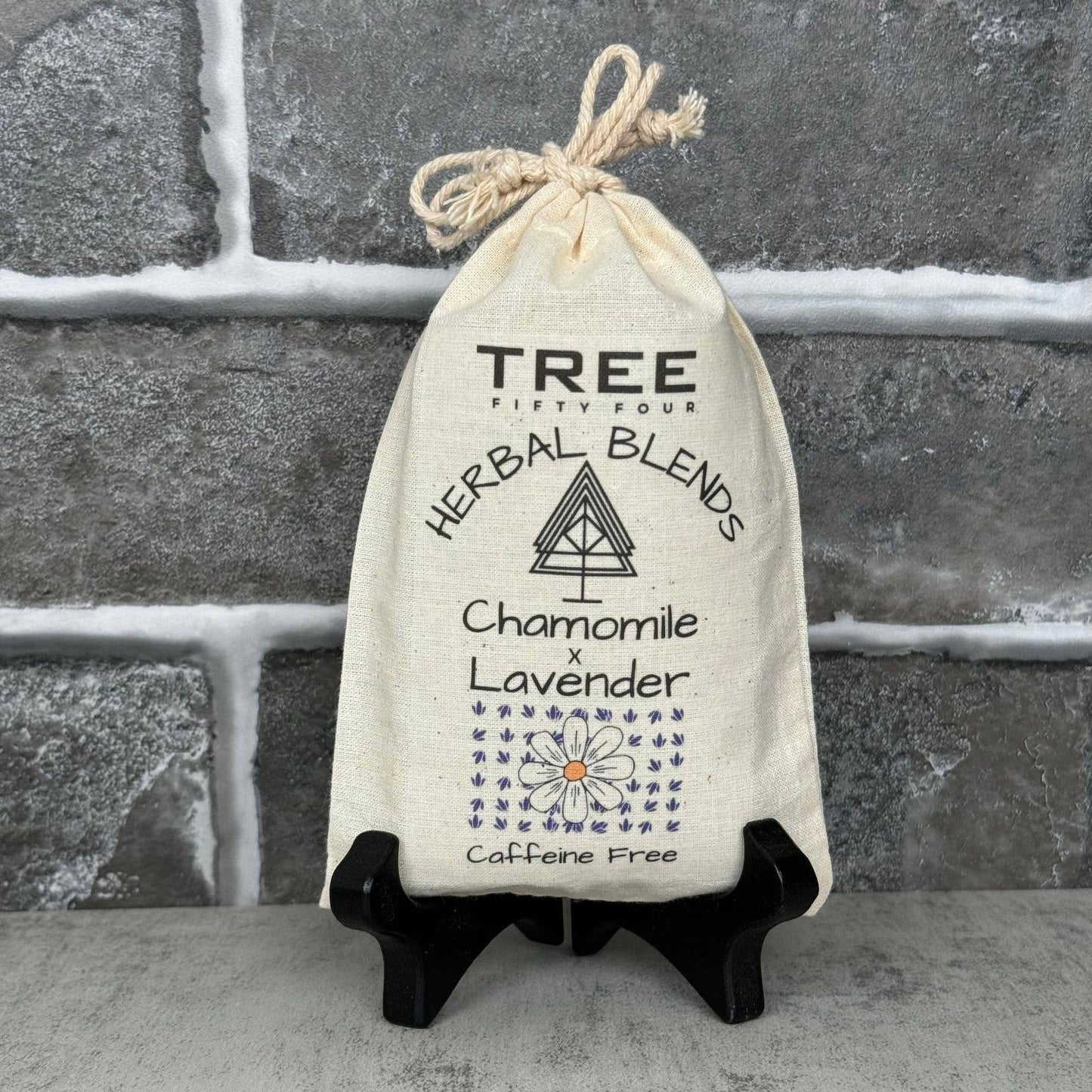 Loose Tea in Drawstring Sachet - Tree Fifty Four - Chamomile & Lavender Herbal Tea (4oz)