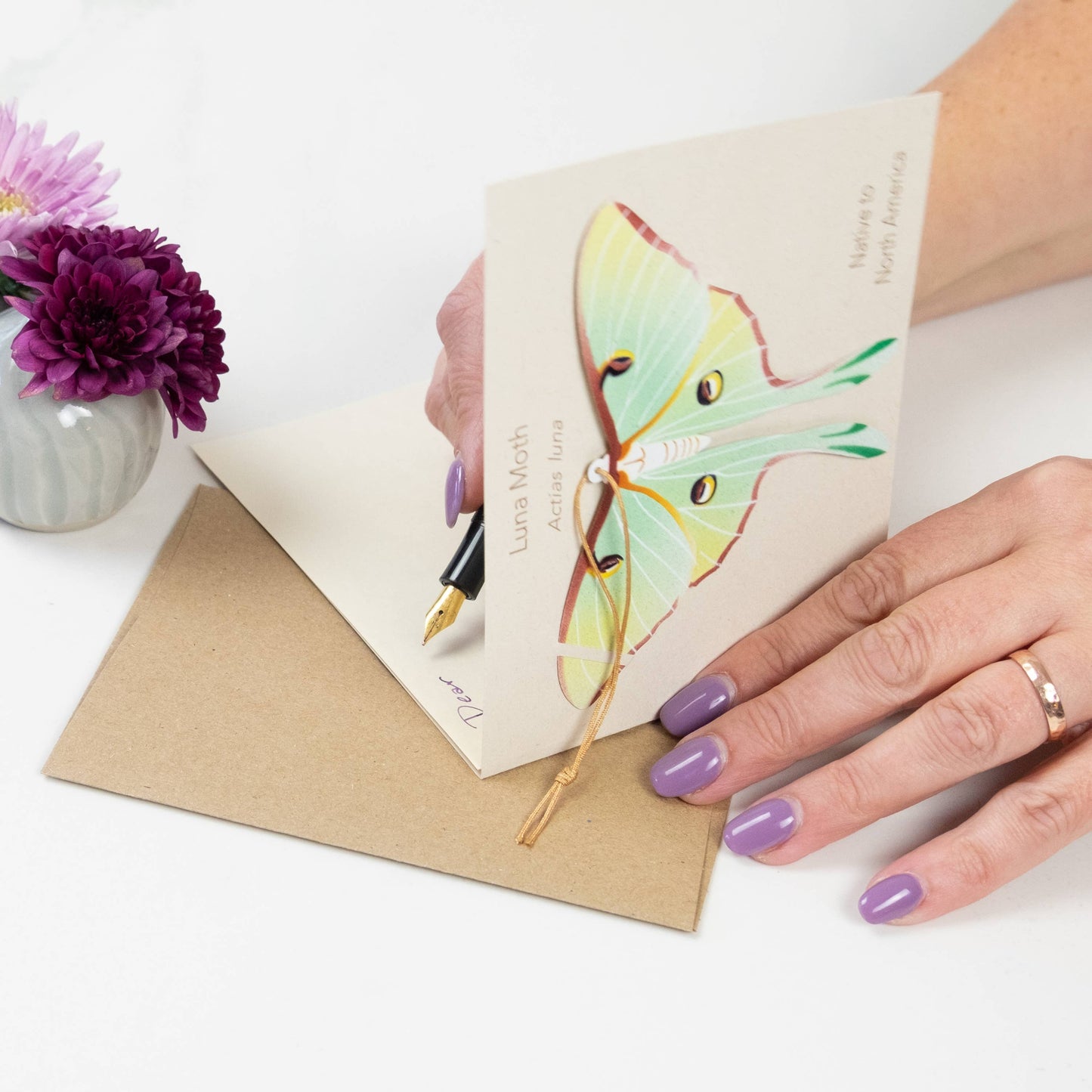 Greeting Card  - Luna Moth Ornament + Notecard