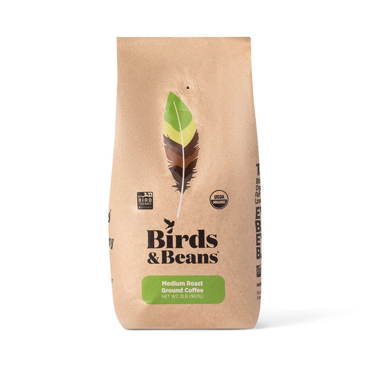Bird-Friendly Coffee - Wood Thrush - Medium Roast  - Whole Bean (2 lbs)