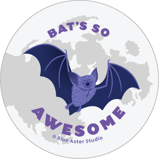 Pinback Button - Bat - "Bat's so Awesome"