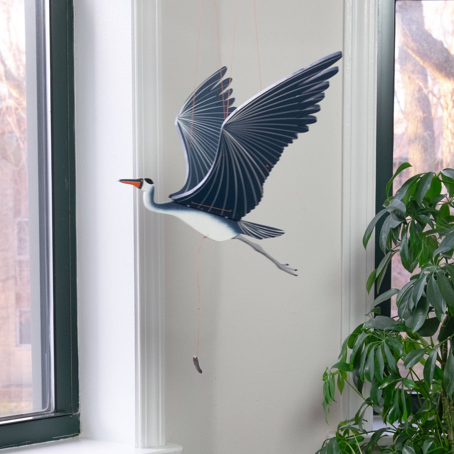 Flying Bird Mobile - Blue Heron