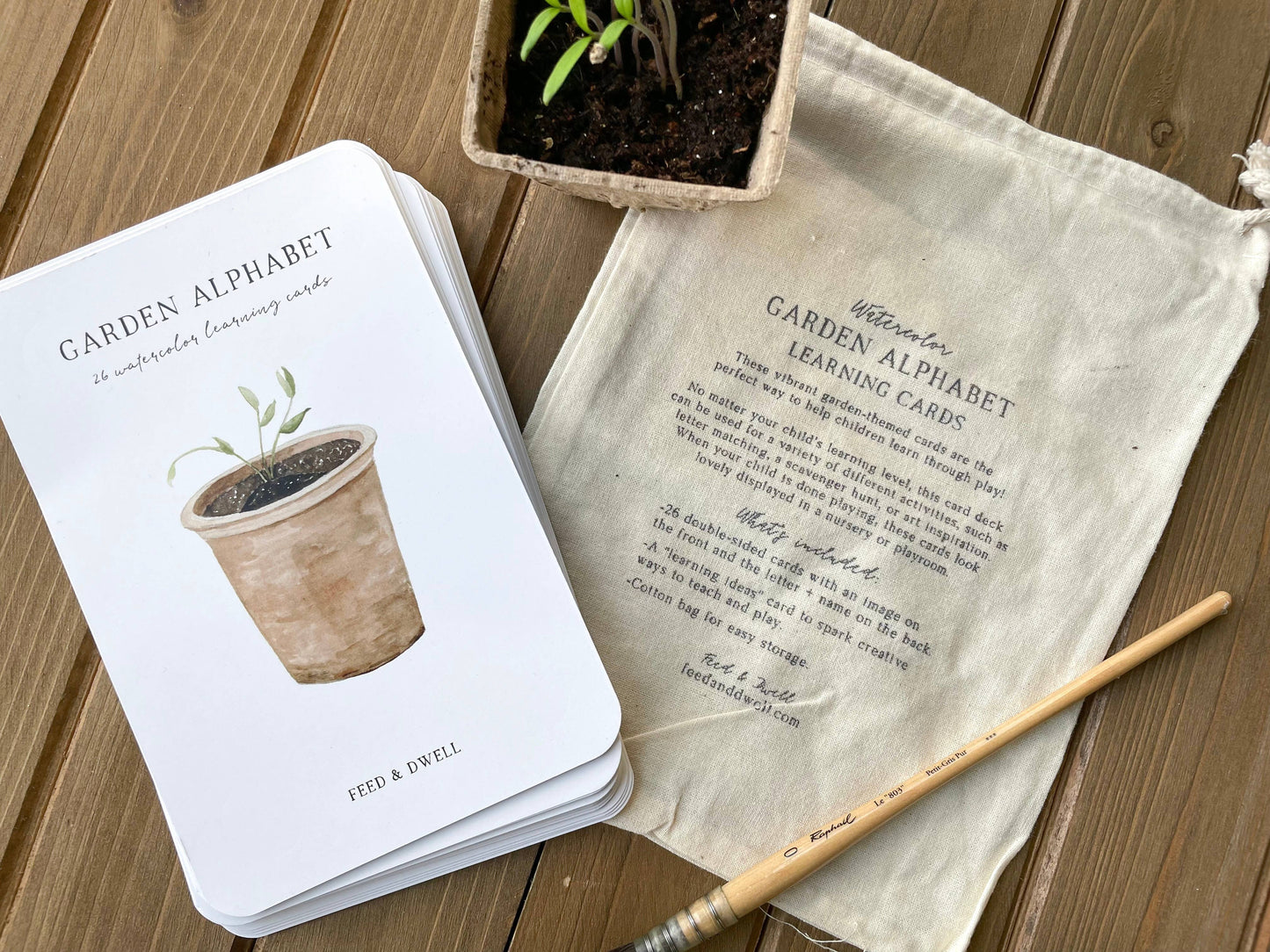 Montessori Learning Cards - Garden Alphabet