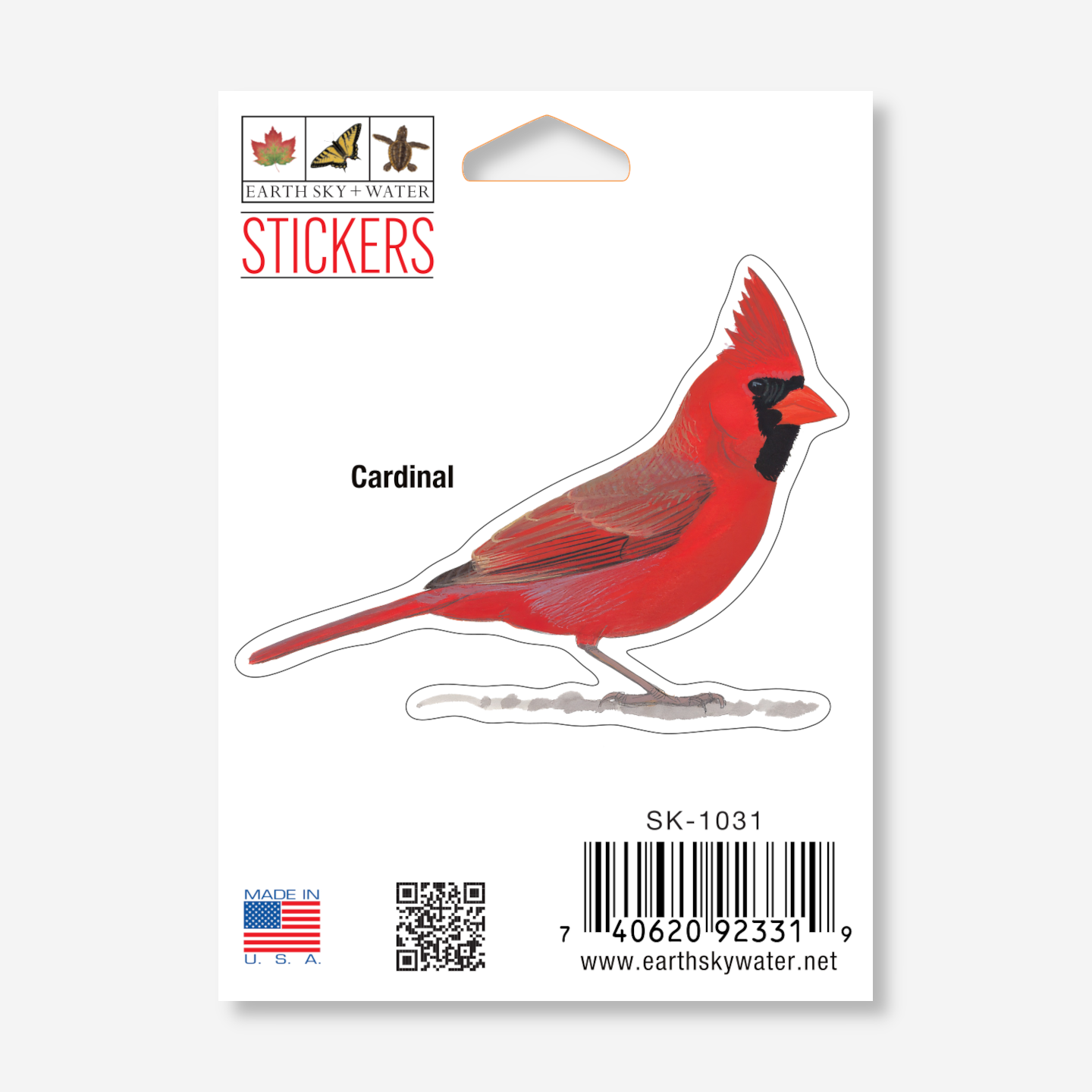 Sticker - Cardinal Nature Sticker, 2.5" x 3.5"