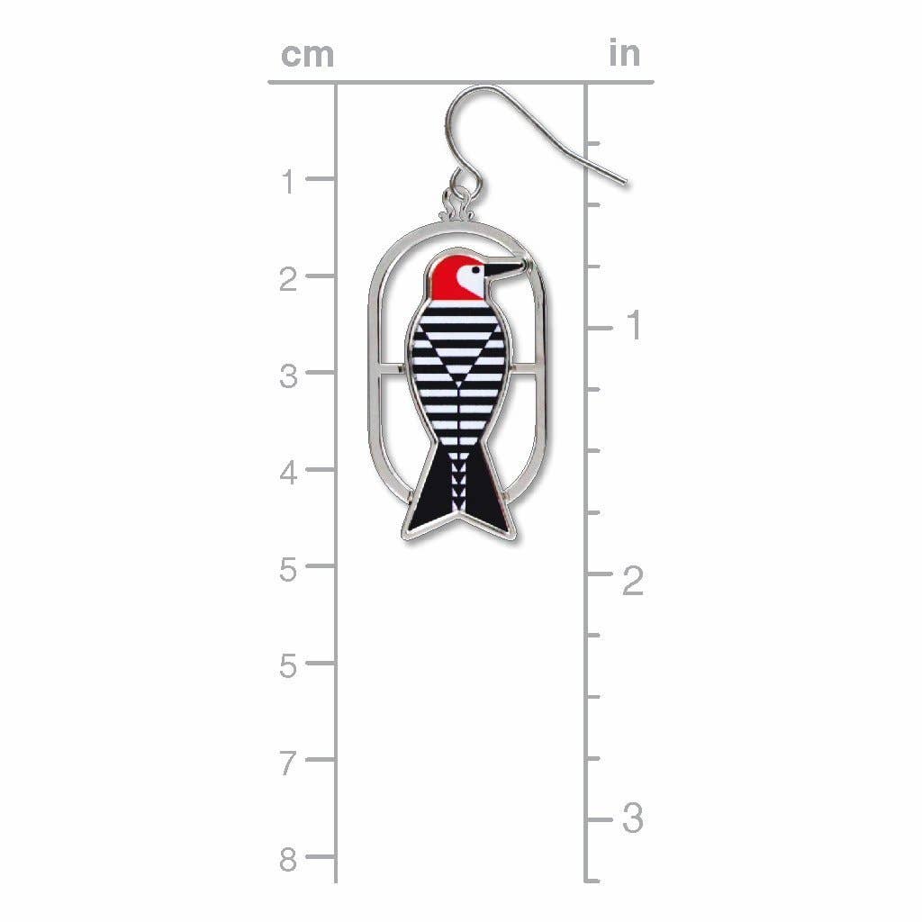 Boxed Jewelry - Charley Harper's Woodpecker Earrings