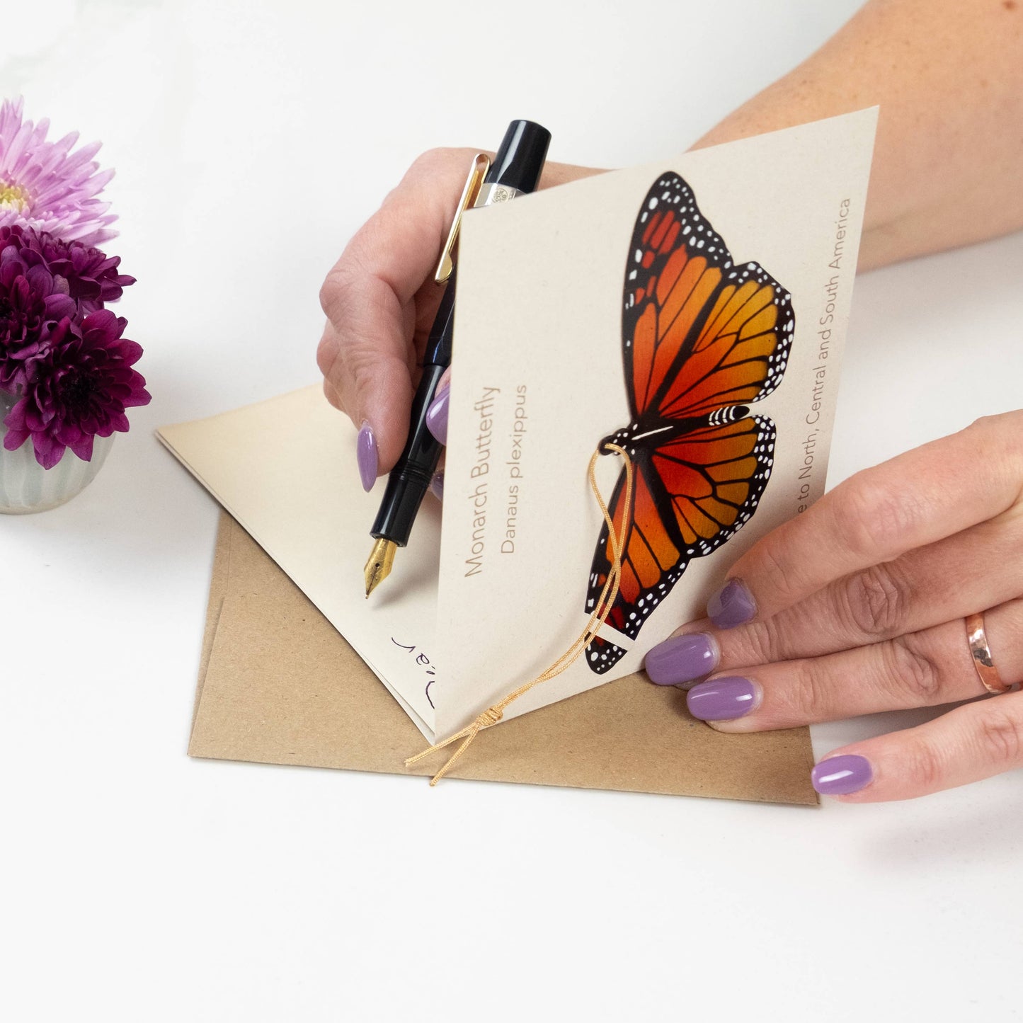 Greeting Card  - Monarch Butterfly Ornament + Notecard