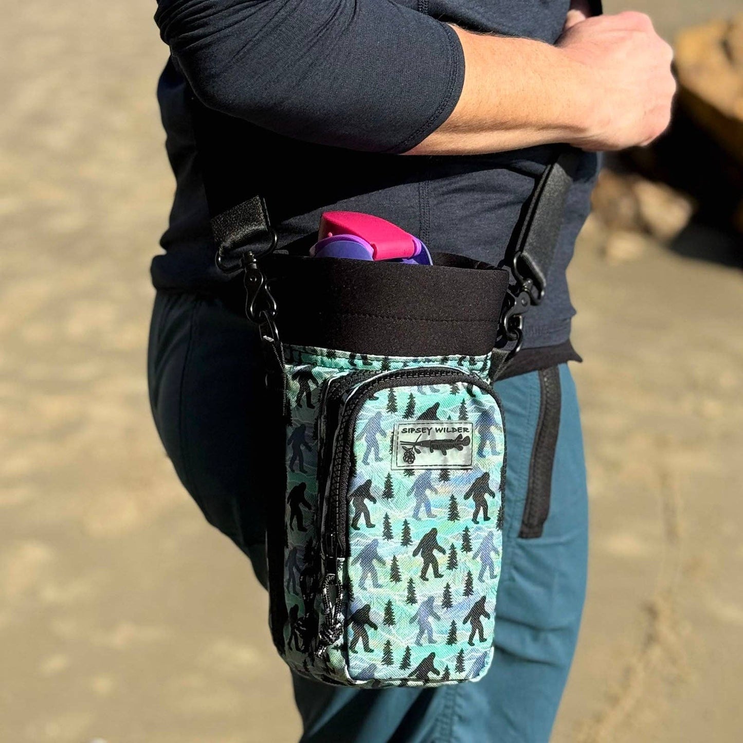 Water Bottle Carrier - Sasquatch Forest