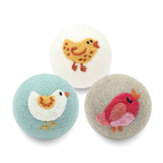 Eco-Laundry - Wool Dryer Balls - Birds