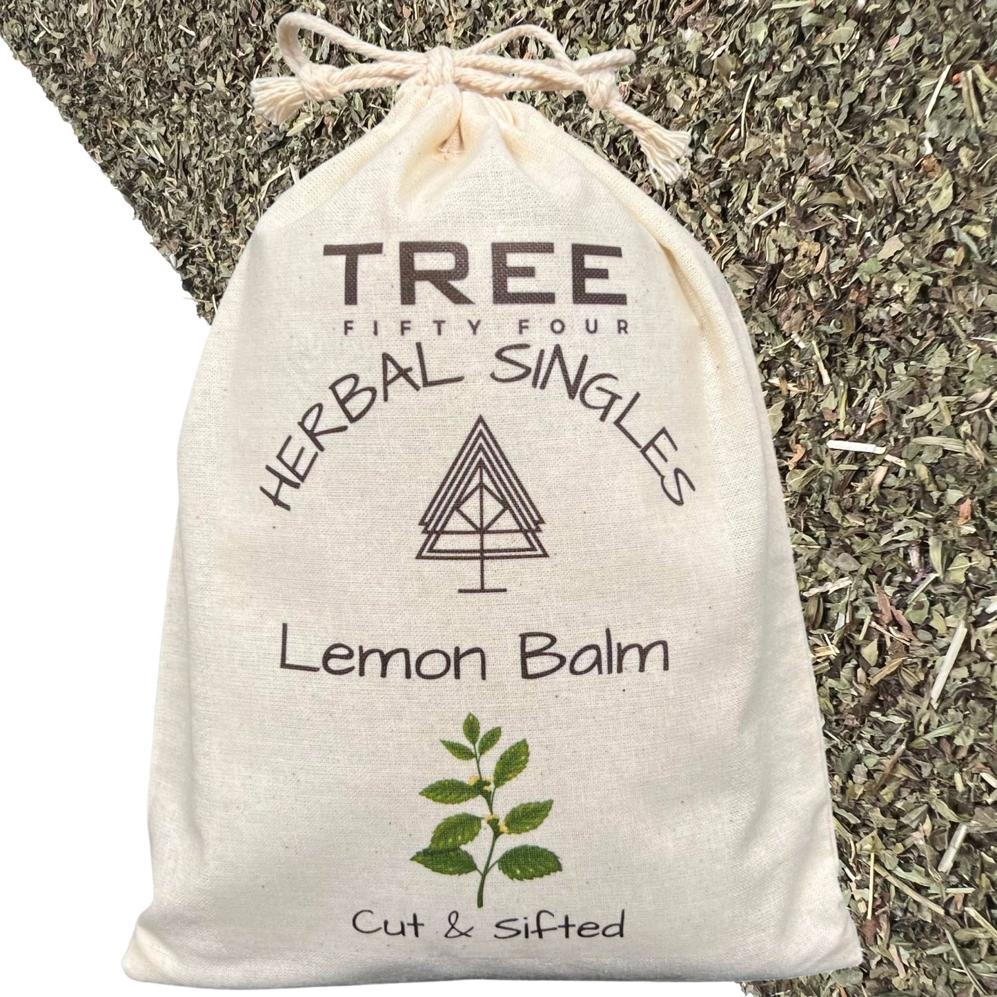 Loose Tea in Drawstring Sachet - Tree Fifty Four - Lemon Balm (3oz)