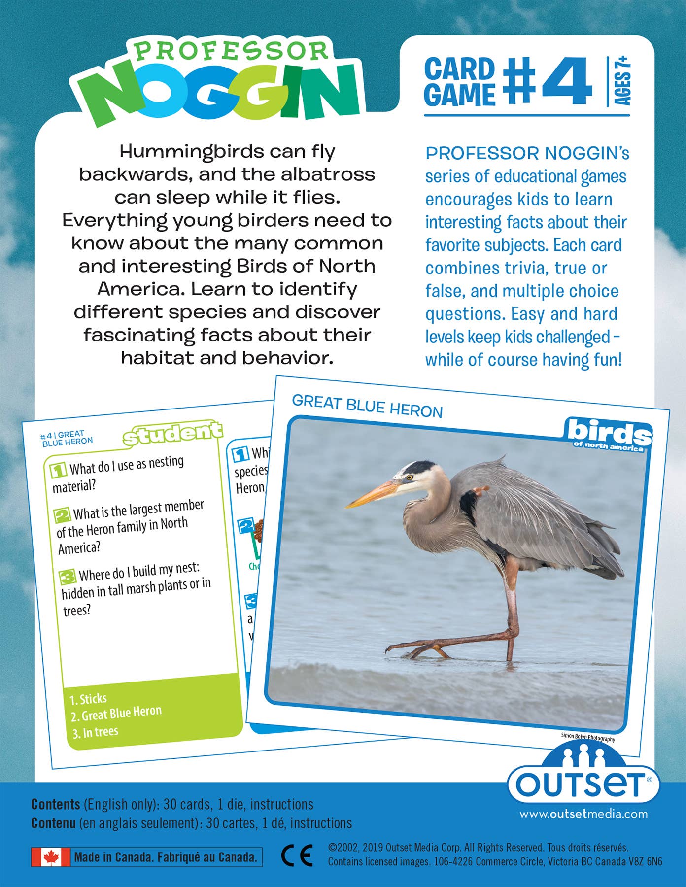 Game - Prof. Noggin's Birds of North America Card Game