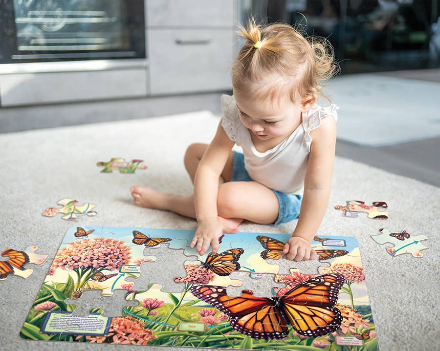Puzzle - Life Cycle of a Monarch (35-Piece Floor Puzzle)