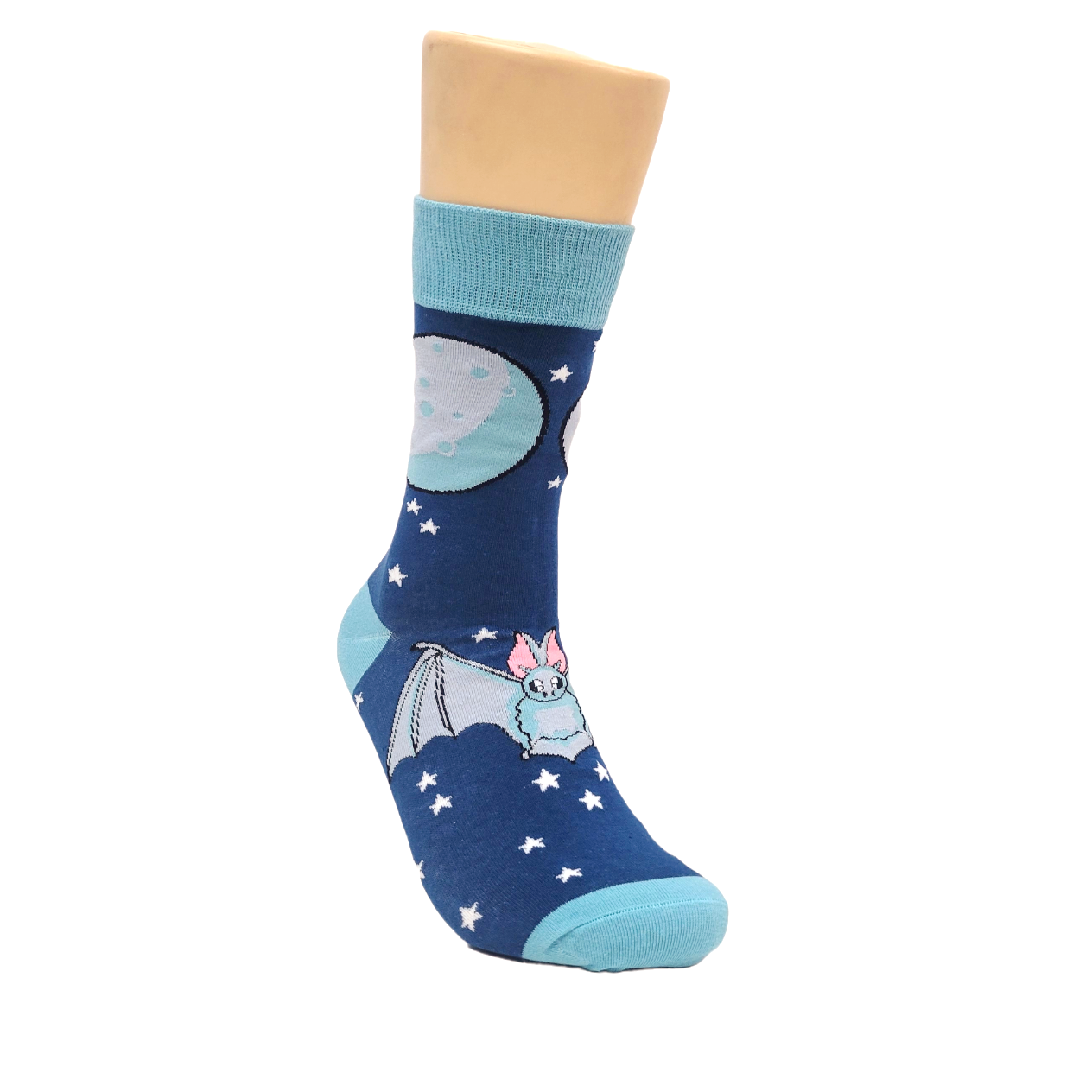 Socks - Adult Medium - Night Bat Under the Moon