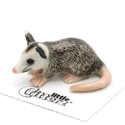 Little Critterz Porcelain Miniature - "Thumbs" Opossum