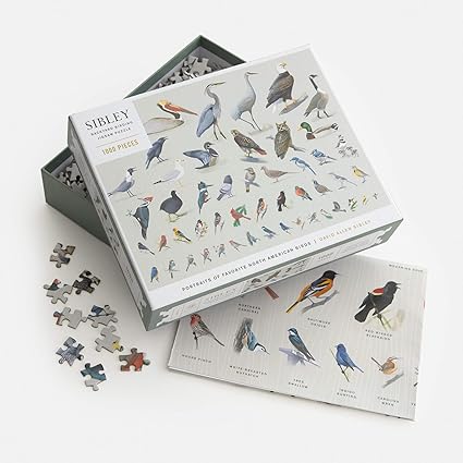 Puzzle - Sibley Backyard Birding Puzzle: 1000-Piece Jigsaw Puzzle with Portraits of Favorite North American Birds : Jigsaw Puzzles for Adults (1000 pieces)