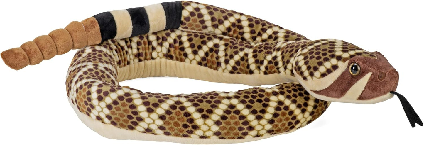 Plush Animal - Western Diamondback Rattlesnake with Rattle 70"