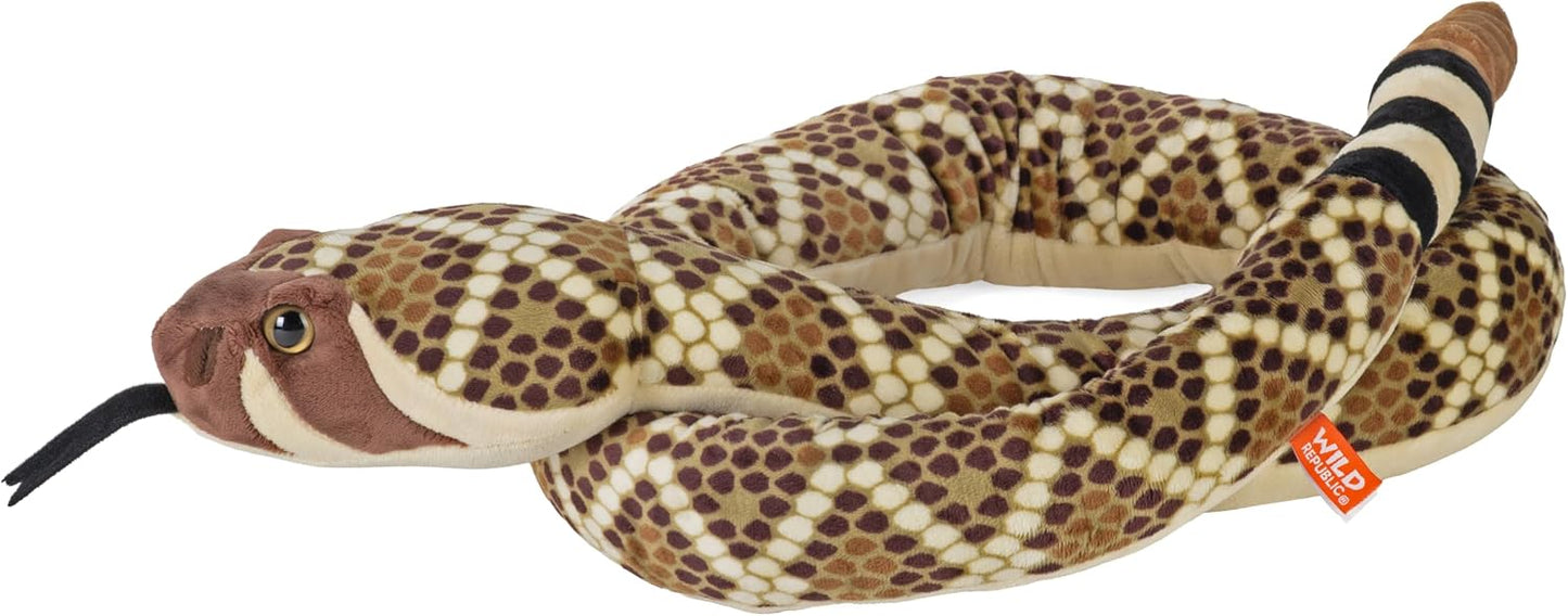 Plush Animal - Western Diamondback Rattlesnake with Rattle 70"
