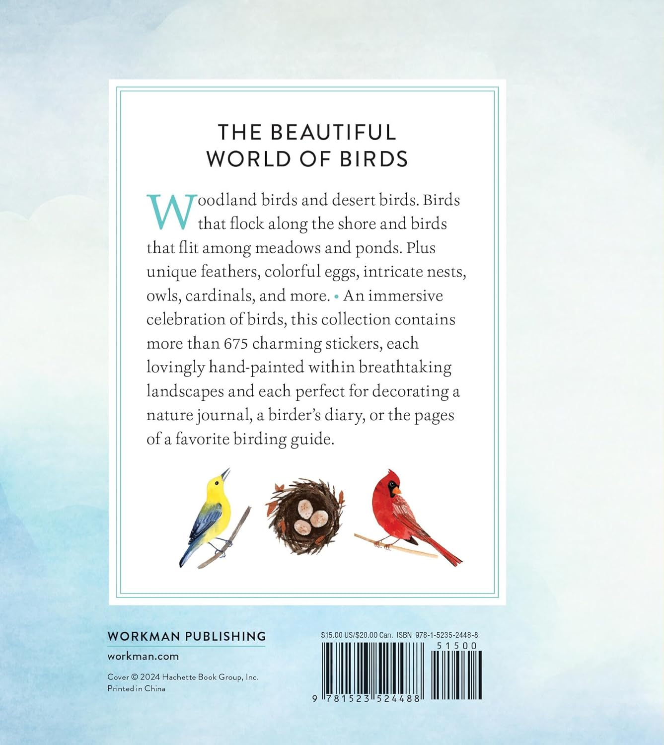 Book - Bird Lover's Sticker Book Illustrated by Leana Fischer (Hardback/Sticker Book)