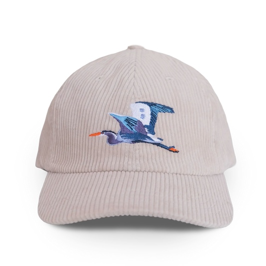 Hat - Great Blue Heron Corduroy in Ivory