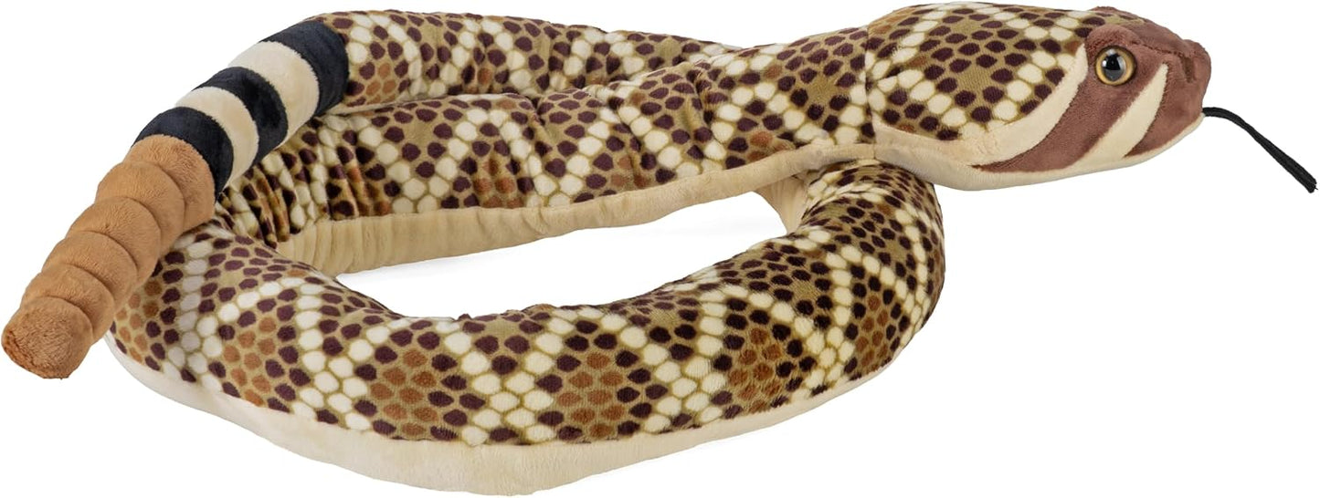 Plush Animal - Western Diamondback Rattlesnake with Rattle 70"