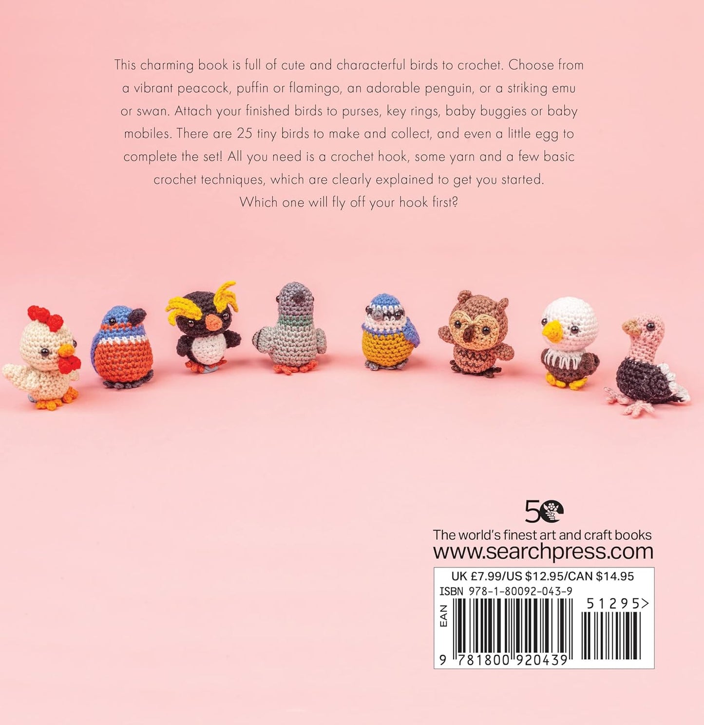 Book - Mini Amigurumi Birds: 25 Tiny Flying Creatures to Crochet by Sarah Abbondio (Hardback)