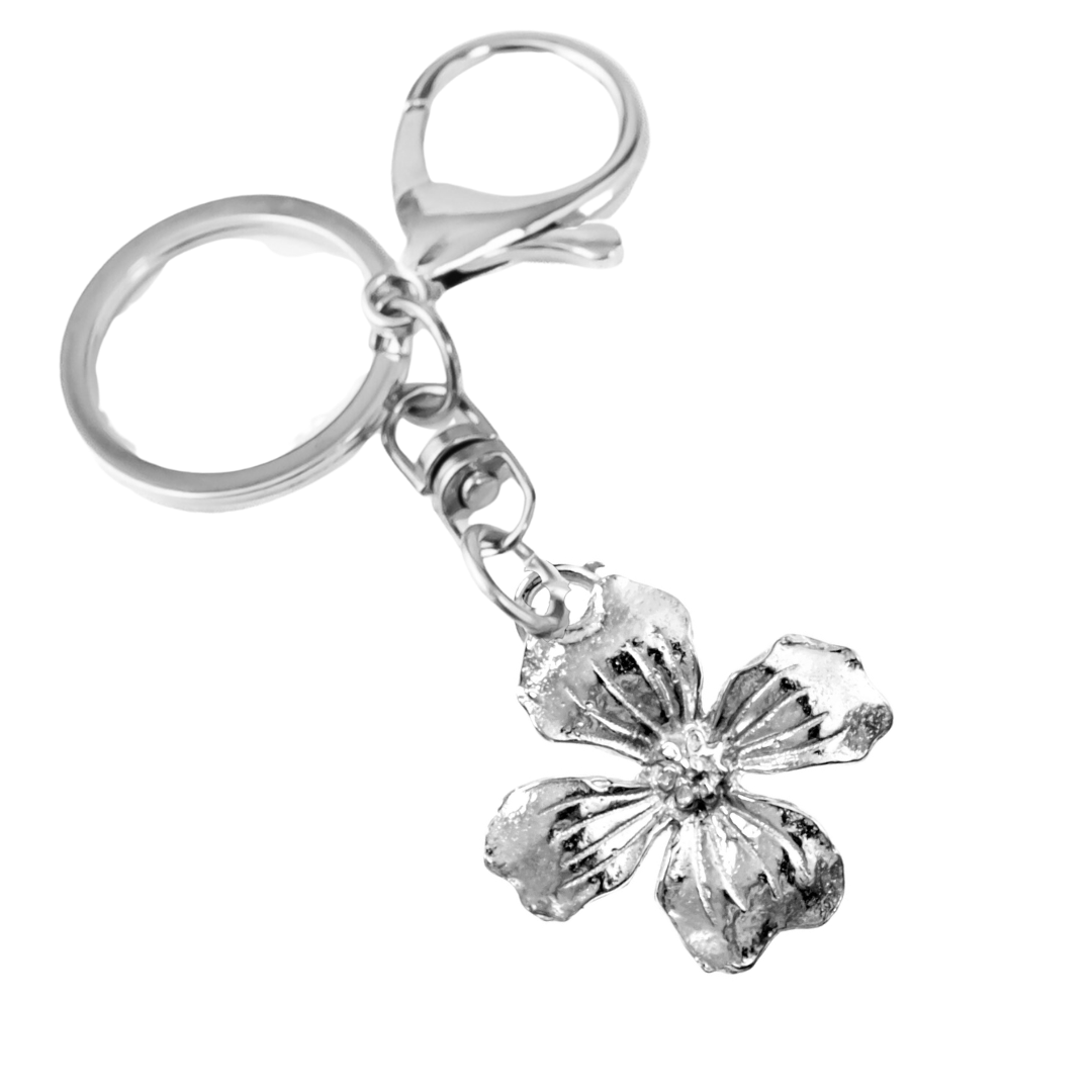 Keychain - Dogwood Bloom (Pewter)