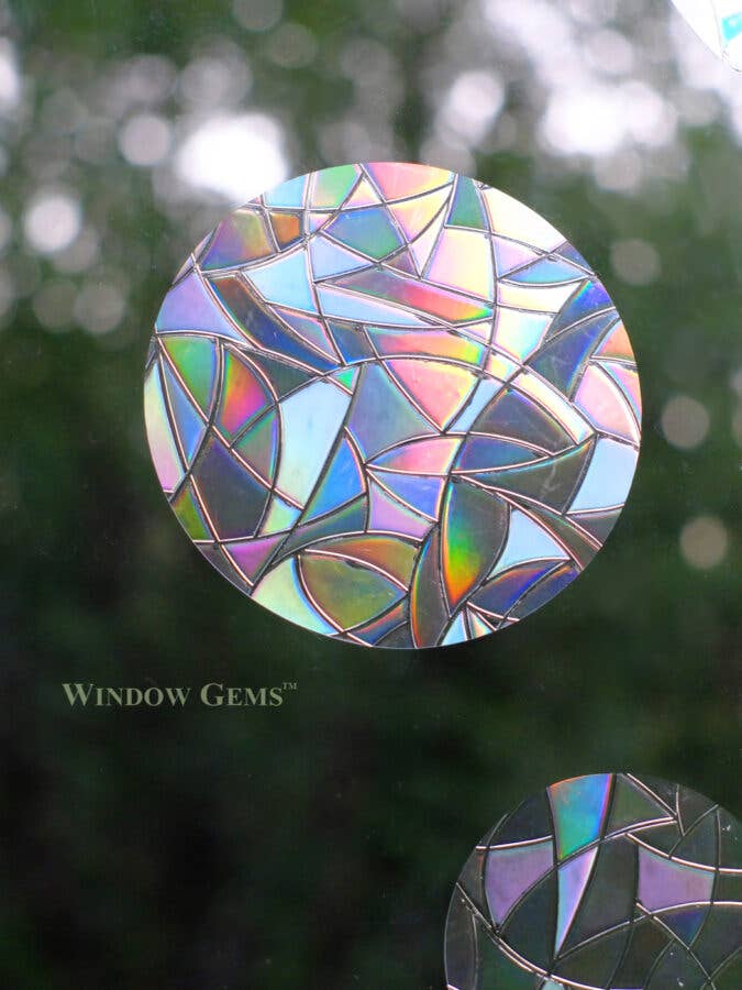 Window Gems - Circles - Window Clings Bird Strike Prevention Decals