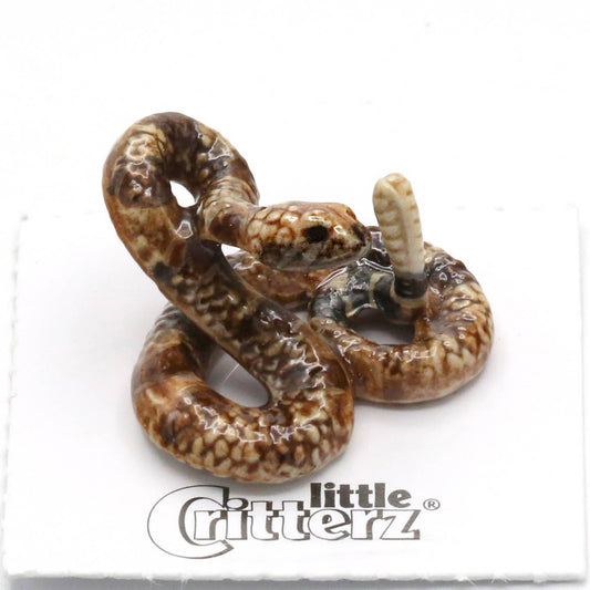 Little Critterz Porcelain Miniature - "Shakes" Rattlesnake