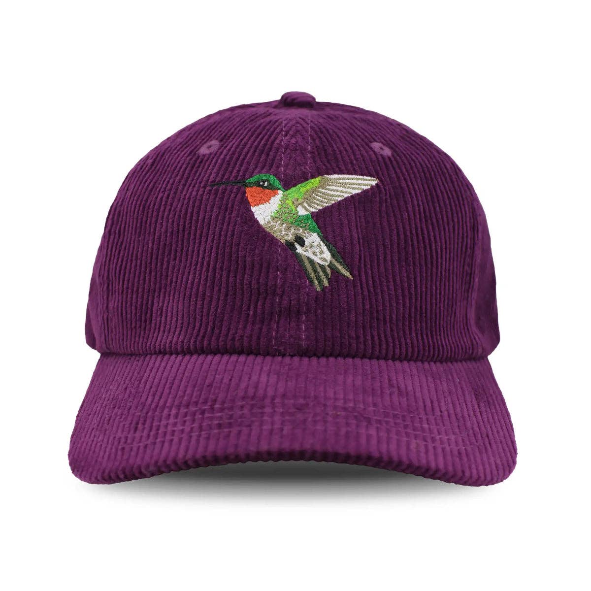 Hat - Ruby-throated Hummingbird Corduroy in Mulberry