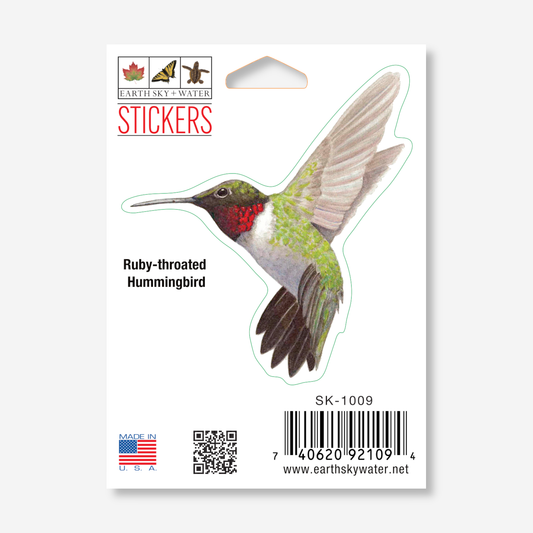 Sticker - Ruby-throated Hummingbird Nature Sticker, 2.5" x 3.5"