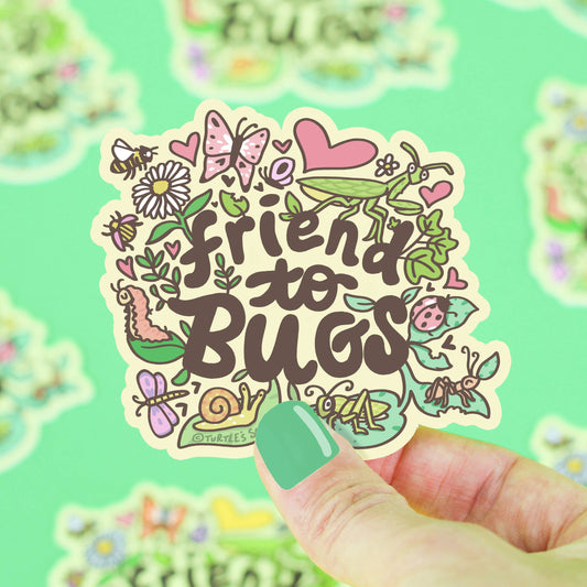 Sticker - Friend To Bugs Waterproof Water Bottle Vinyl Sticker