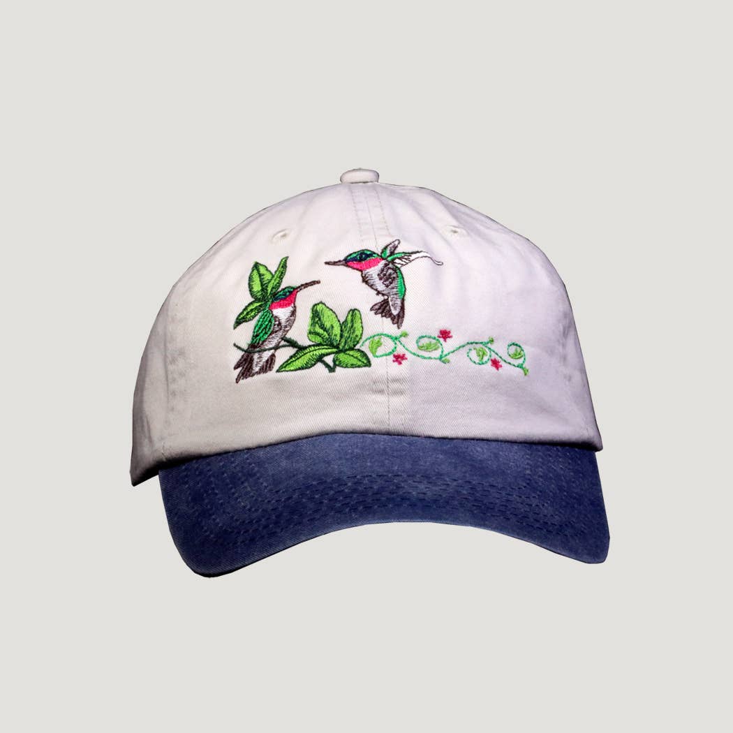 Hat - Embroidered Hummingbirds