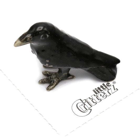 Little Critterz Porcelain Miniature - "Trickster" Raven