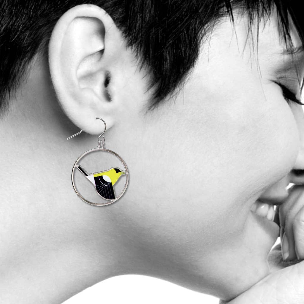 Boxed Jewelry - Charley Harper's Goldfinch Earrings