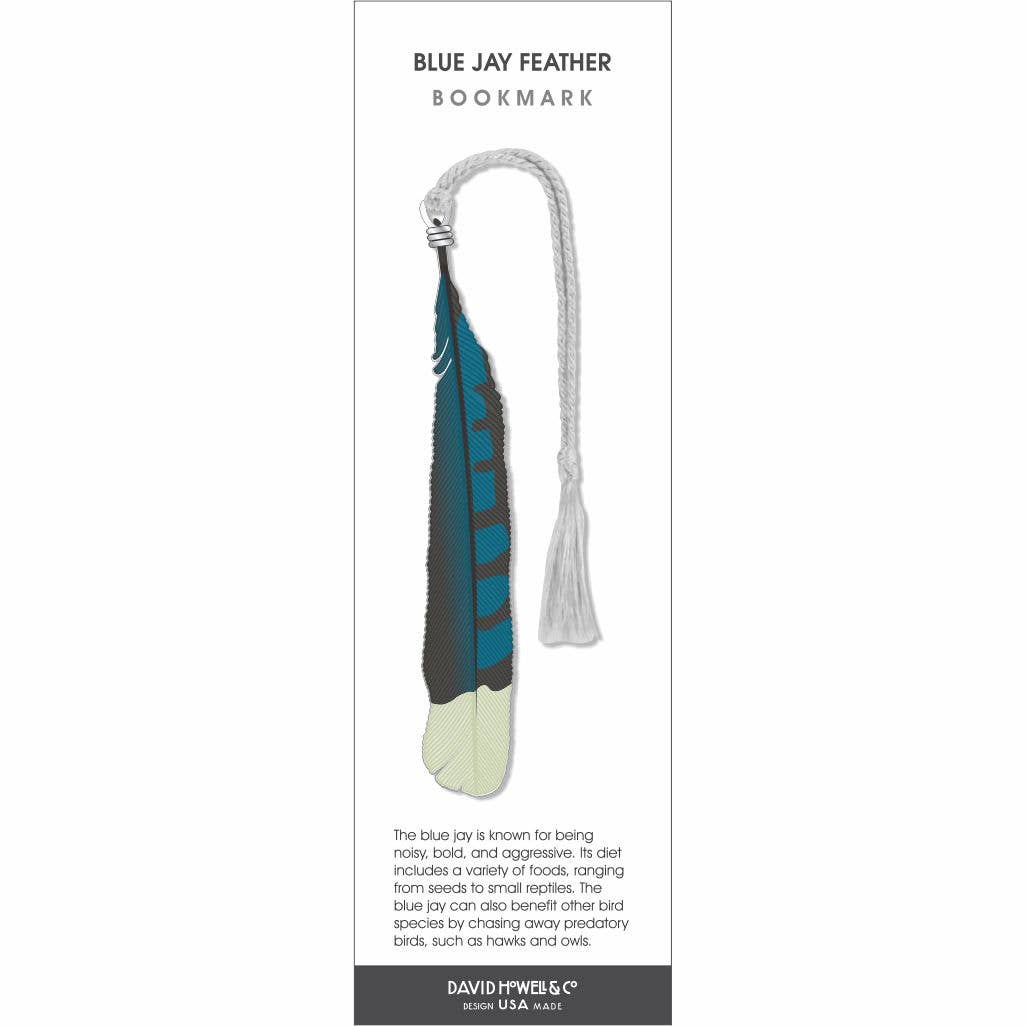 Bookmark - Blue Jay Feather Metal Bookmark