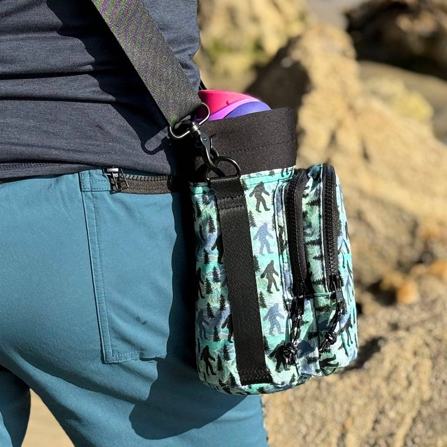 Water Bottle Carrier - Sasquatch Forest