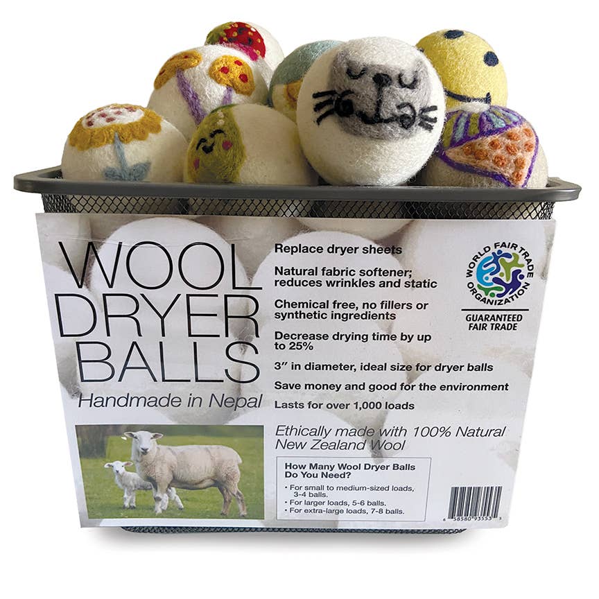 Eco-Laundry - Wool Dryer Balls - Mushrooms